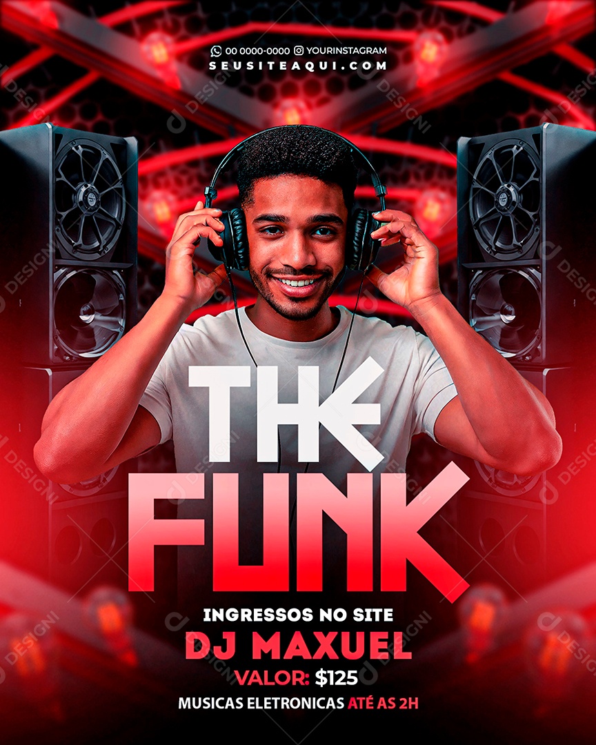 Flyer para Eventos Funk Sertanejo e Djs