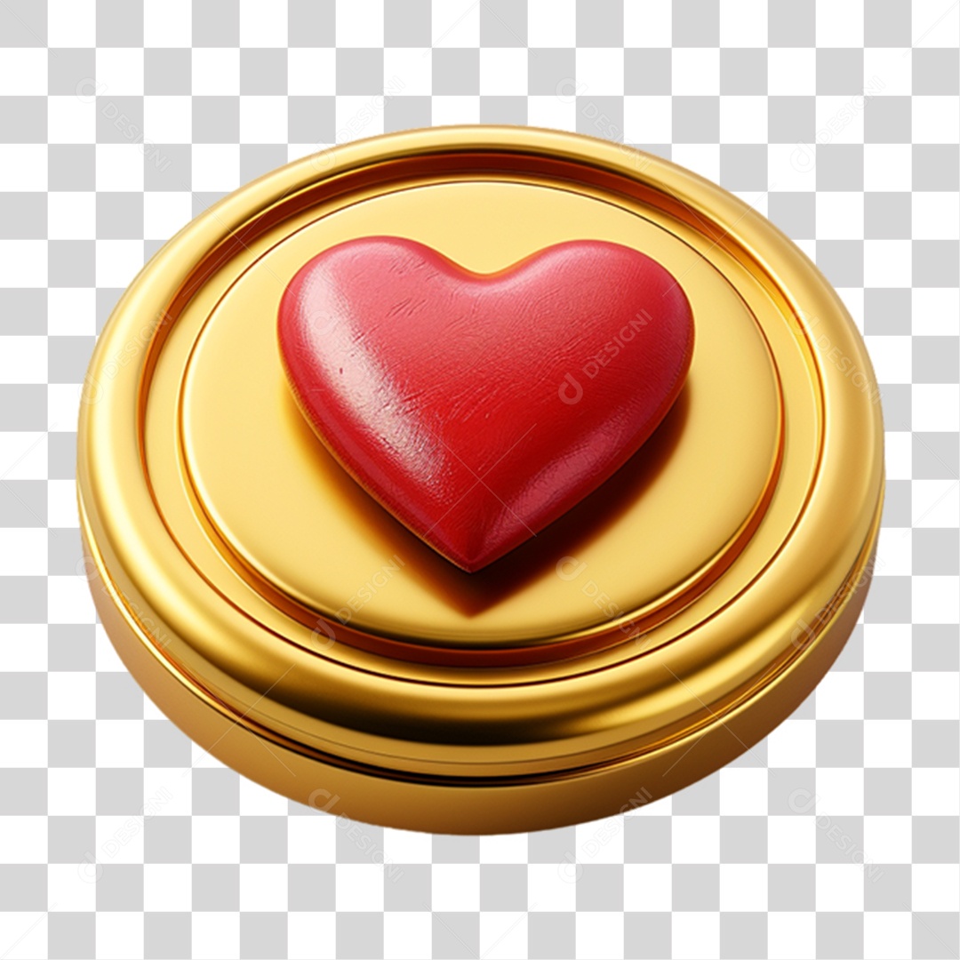 Transparent PNG Heart 3D Element