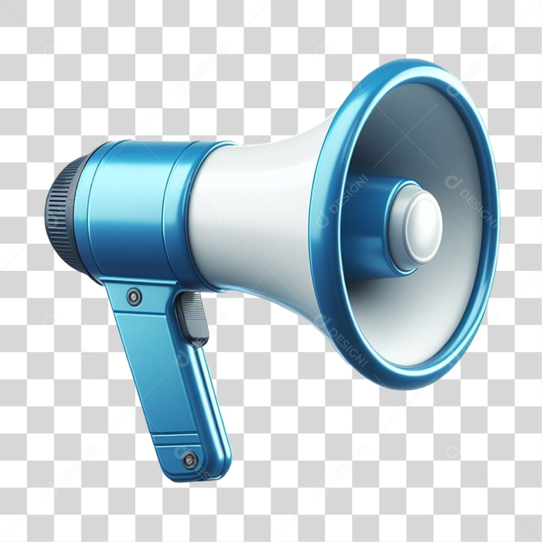 Elemento 3D Megafone PNG Transparente