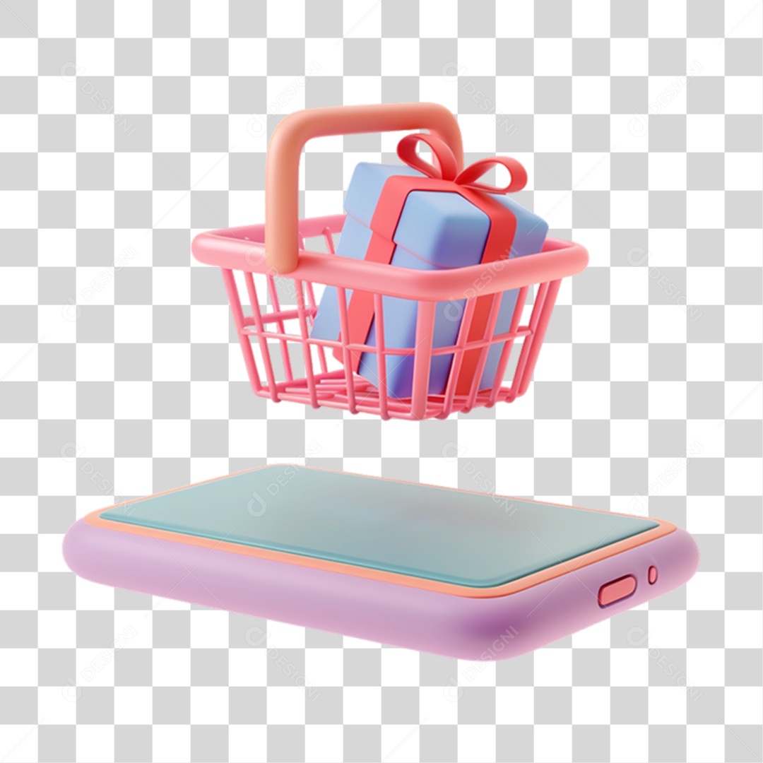 Cesta de Supermercado PNG Transparente