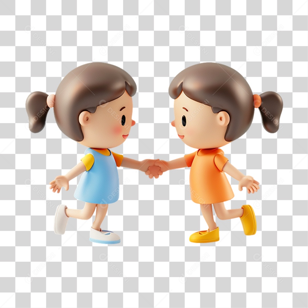 Personagem Crianças Brincando PNG Transparente