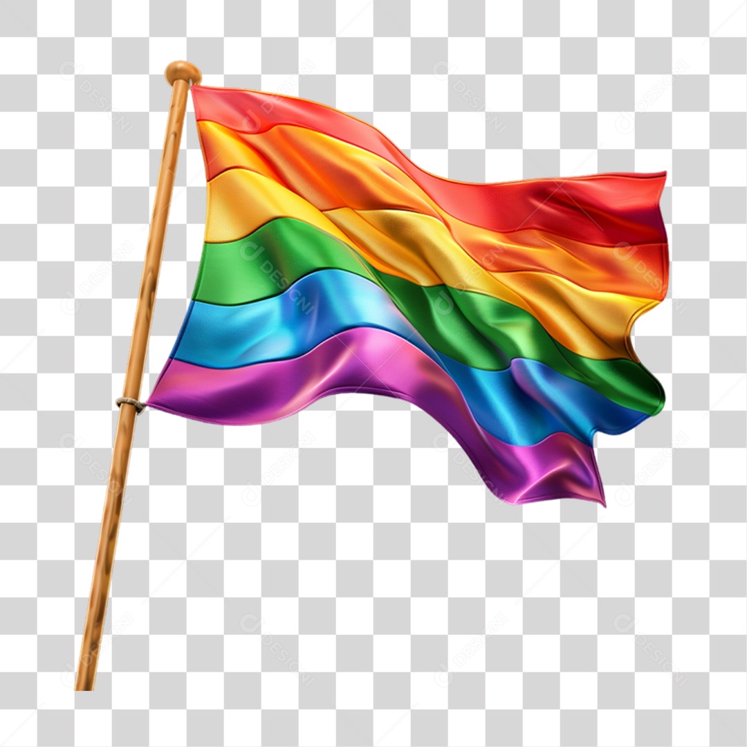 Bandeira com Cores LGBT PNG Transparente