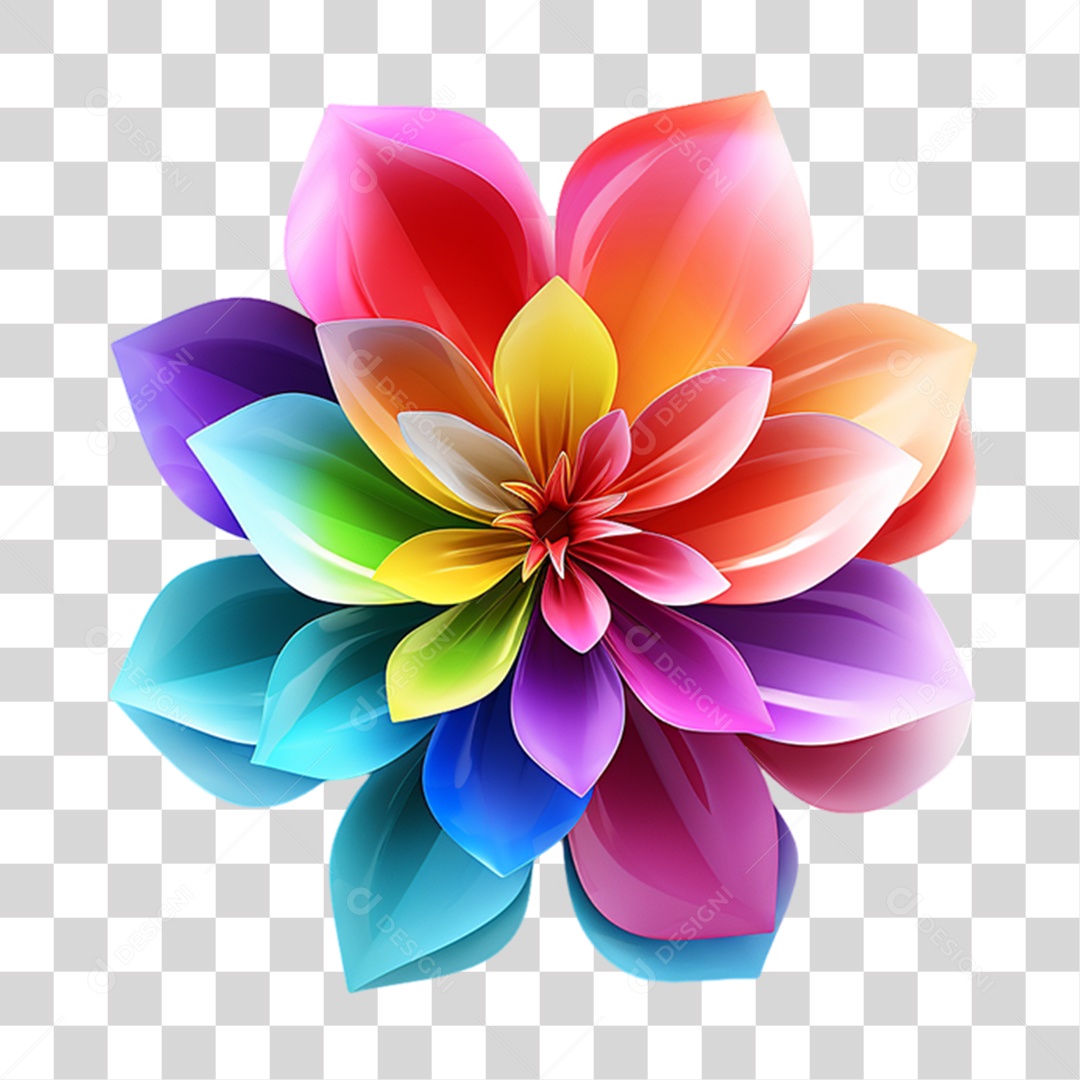 Flores Cores LGBT PNG Transparente