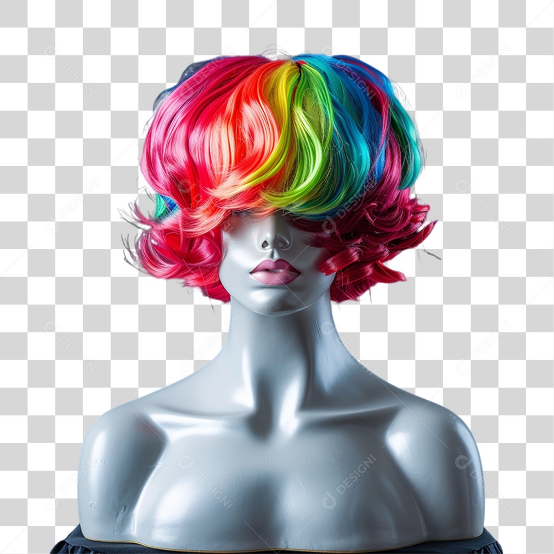 Manequim com Cabelo Cores LGBT PNG Transparente