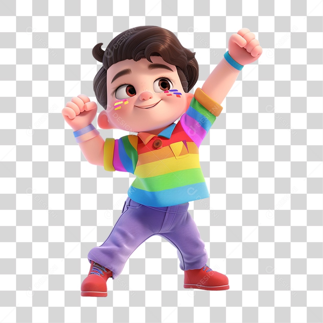 Personagem Cores LGBT PNG Transparente