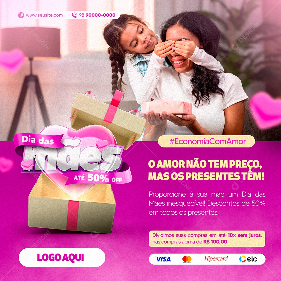 Dia Das Mães 12 de Maio Social Media PSD Editável