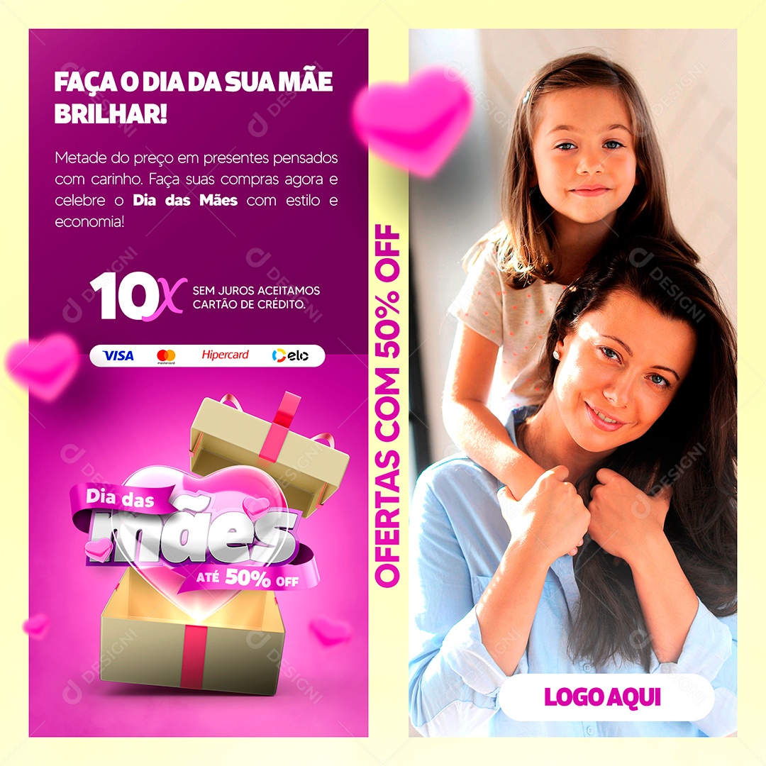 Dia Das Mães 12 de Maio Social Media PSD Editável