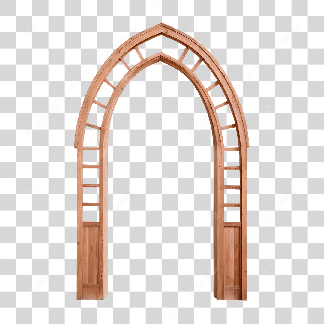Arco de Madeira PNG Transparente