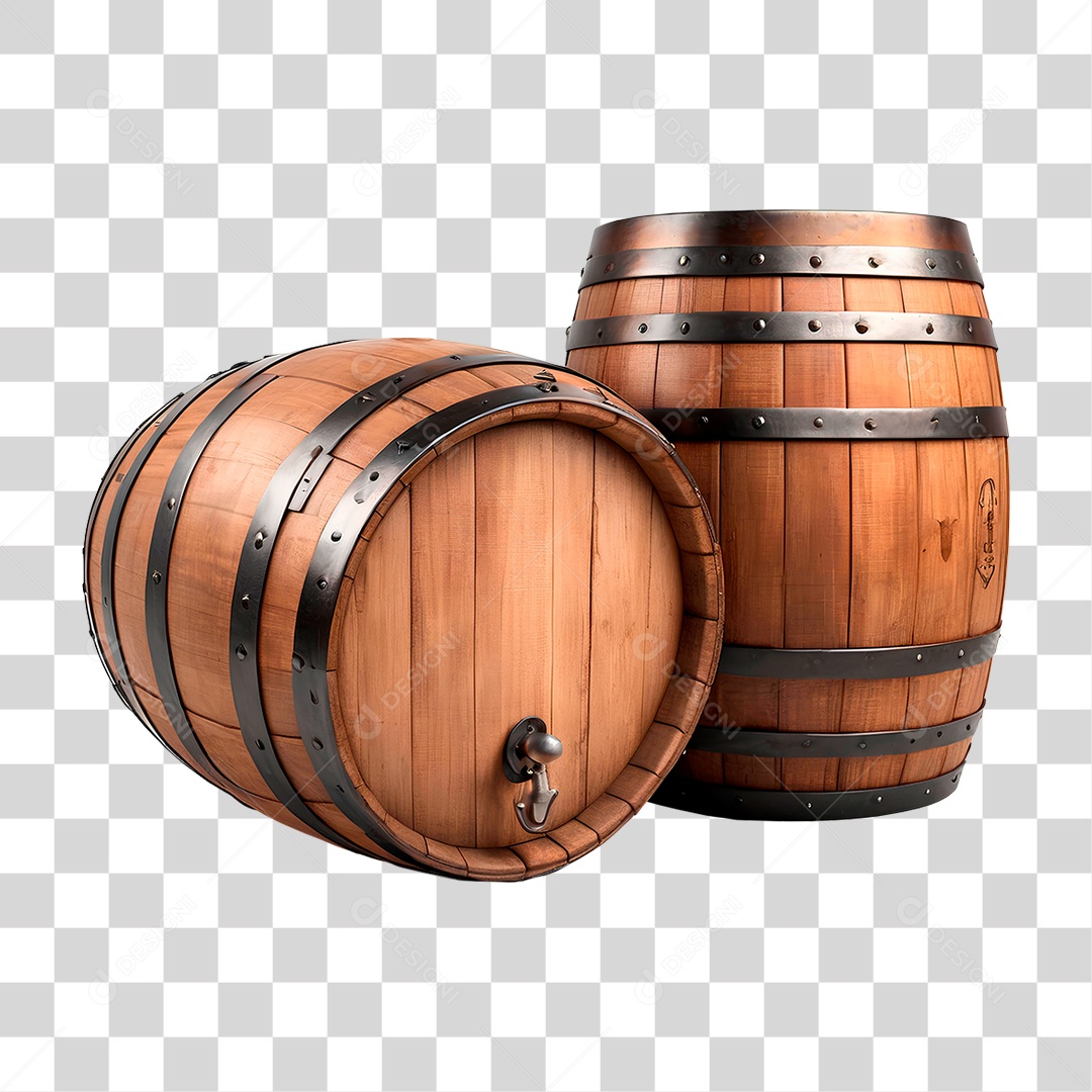 Barril de Madeira PNG Transparente