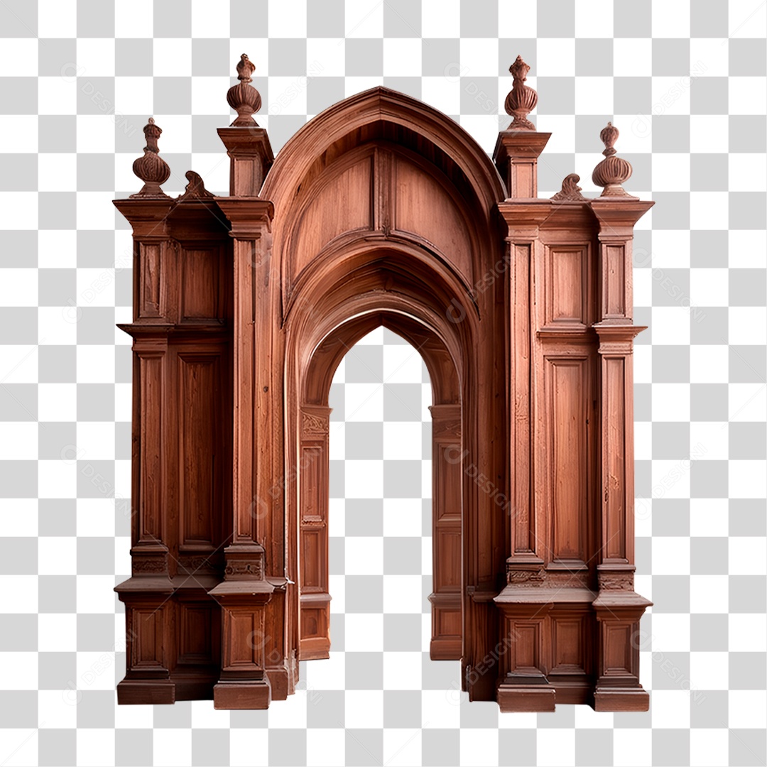 Arco de Madeira PNG Transparente