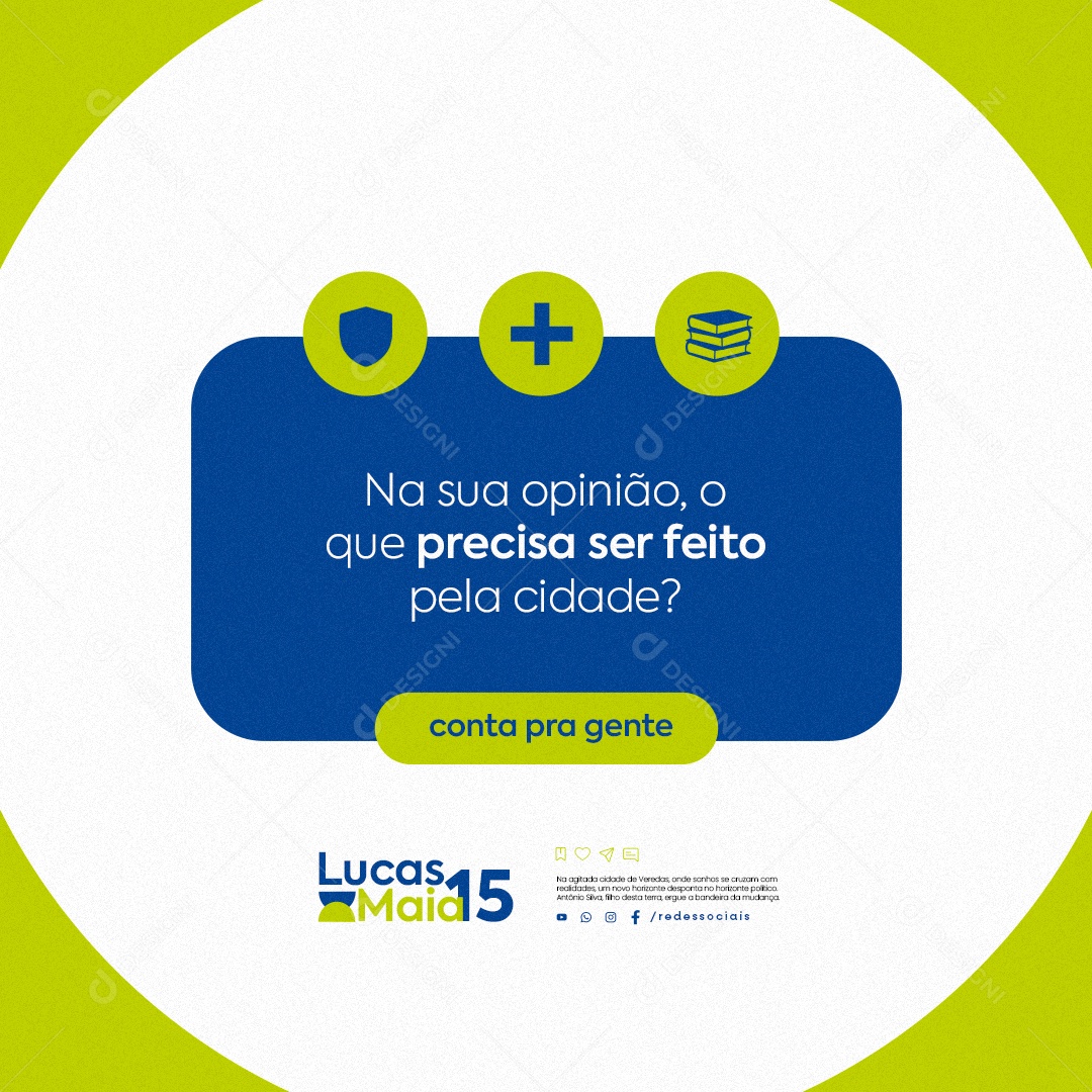 Política Prefeito Lucas Maia 15 o Que Precisa Ser Feito Pela Cidade Social Media PSD Editável