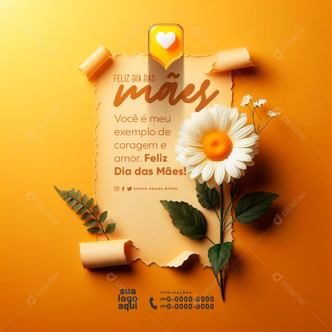 Dia das Mães 12 de Maio Social Media PSD Editável