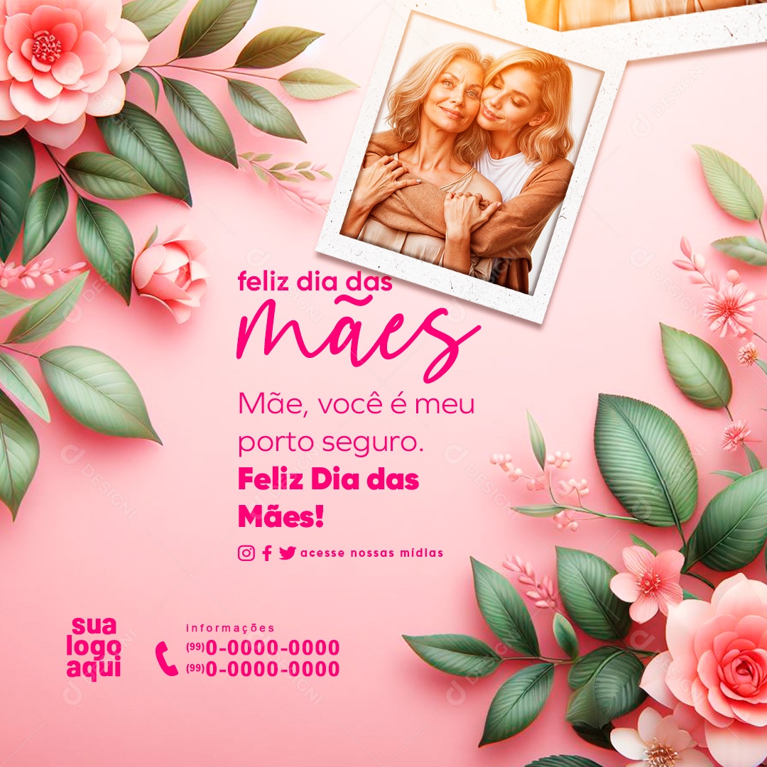 Feliz Dia das Mães 12 de Maio Social Media PSD Editável