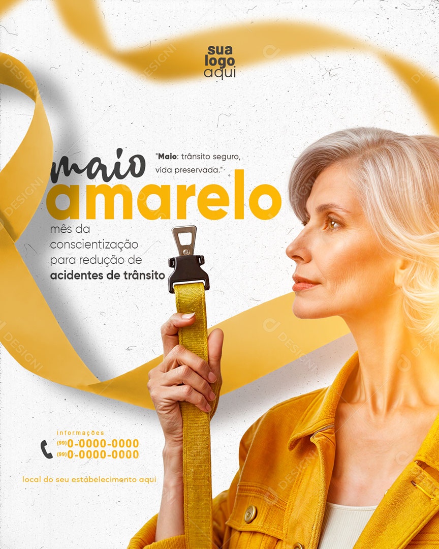 Maio Amarelo Mês de Conscientização Social Media PSD Editável