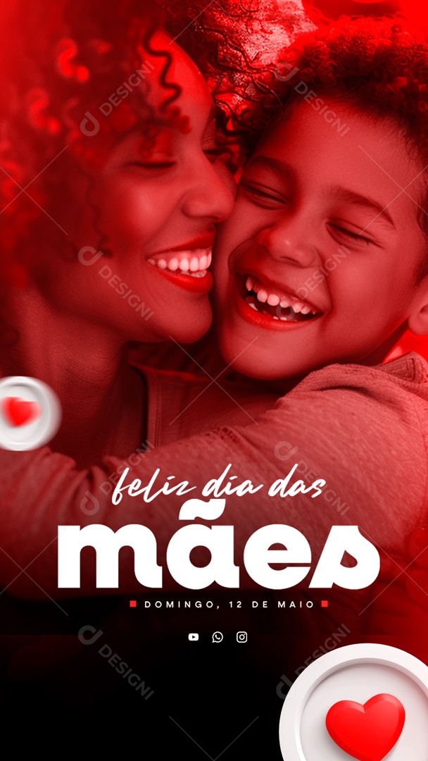 Story Social Media Dia das Mães 12 de Maio Domingo PSD Editável
