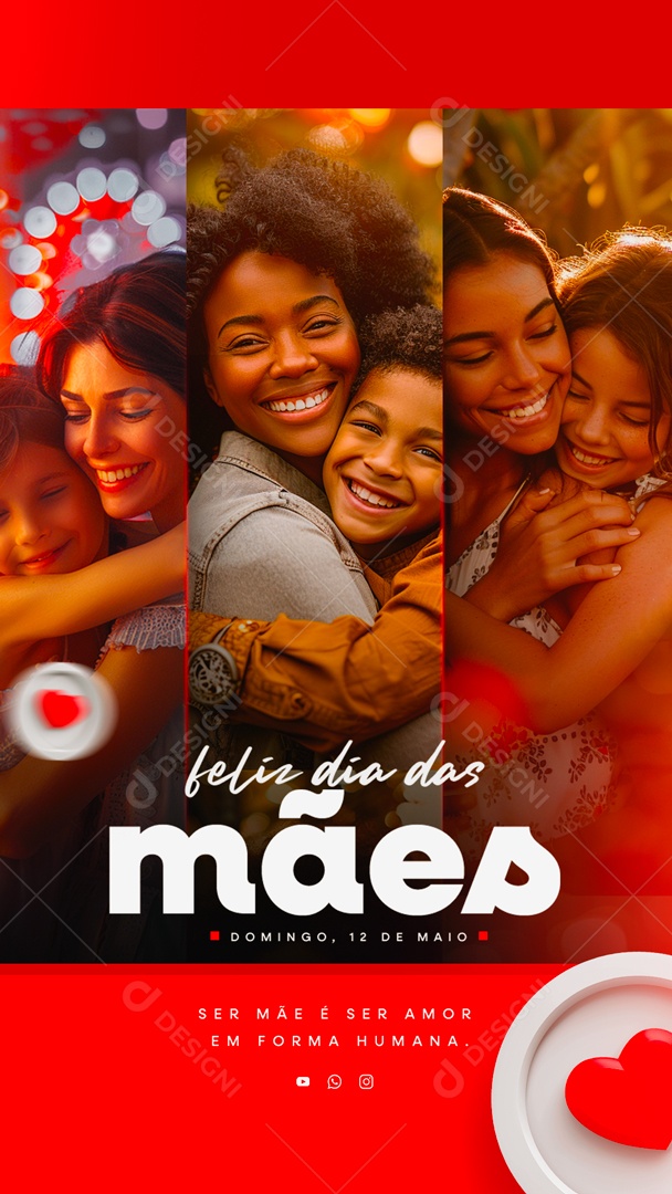 Story Dia das Mães 12 de Maio Domingo Social Media PSD Editável