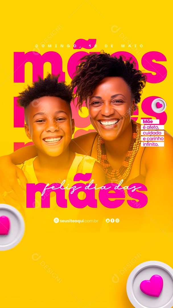 Story Dia das Mães 12 de Maio Social Media PSD Editável