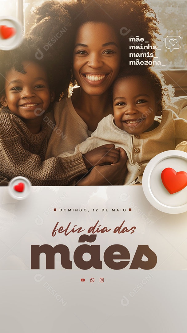 Story Dia das Mães 12 de Maio Mãe Mainha Social Media PSD Editável