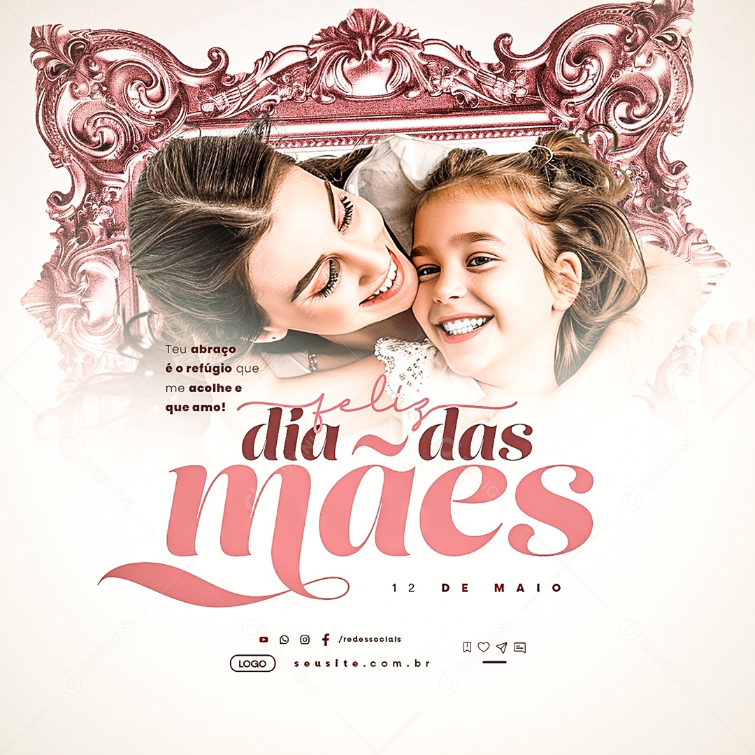 Feliz Dia Das Mães 12 de Maio Social Media PSD Editável