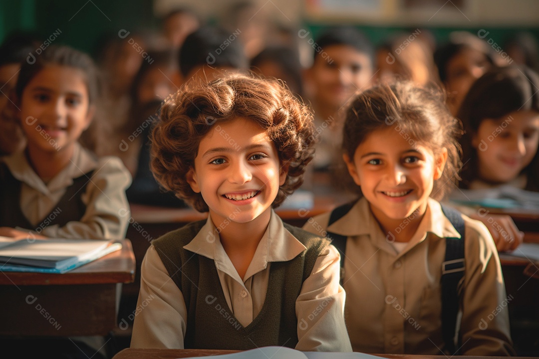 Alunos retomando os estudos em sala de aula