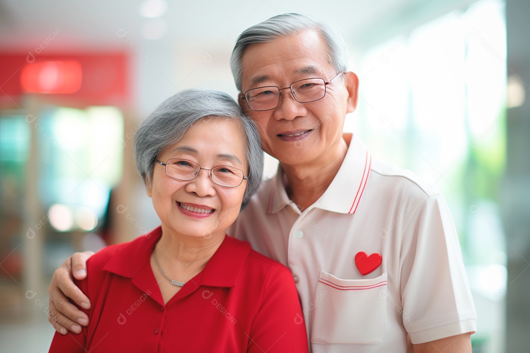 Casal de japonese lindo abraçados