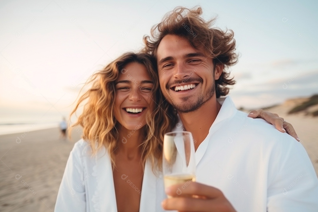 Casal lindo na praia