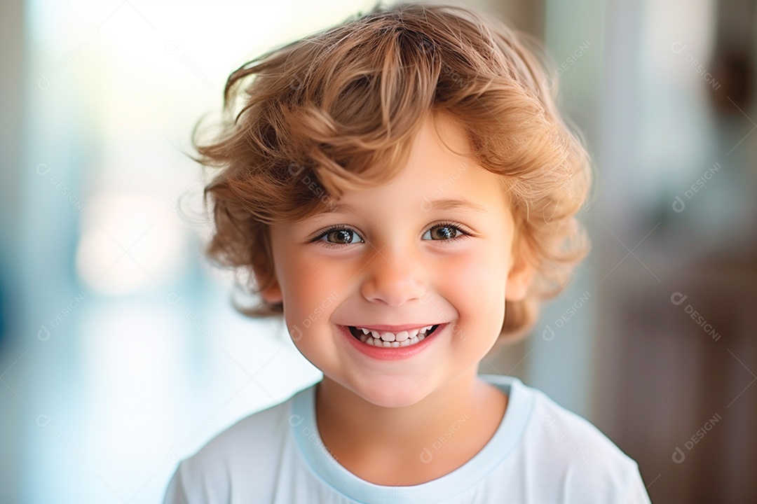 Menino lindo loirinho sorrindo