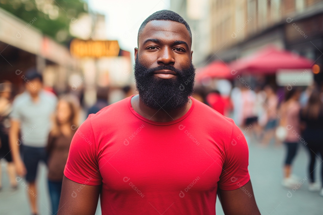 Homem de vermelho conscientização para aids