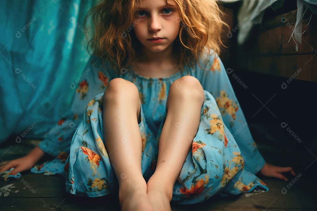 Os olhos de uma criança refletem o peso da exploração infatil