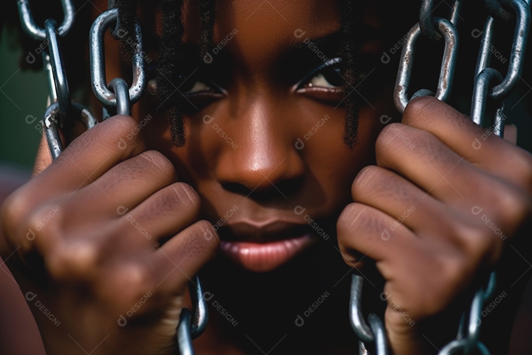 Mulheres negras afrodescendentes acorrentadas