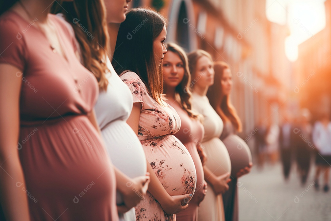 Gravidas juntas para fotos de gestante