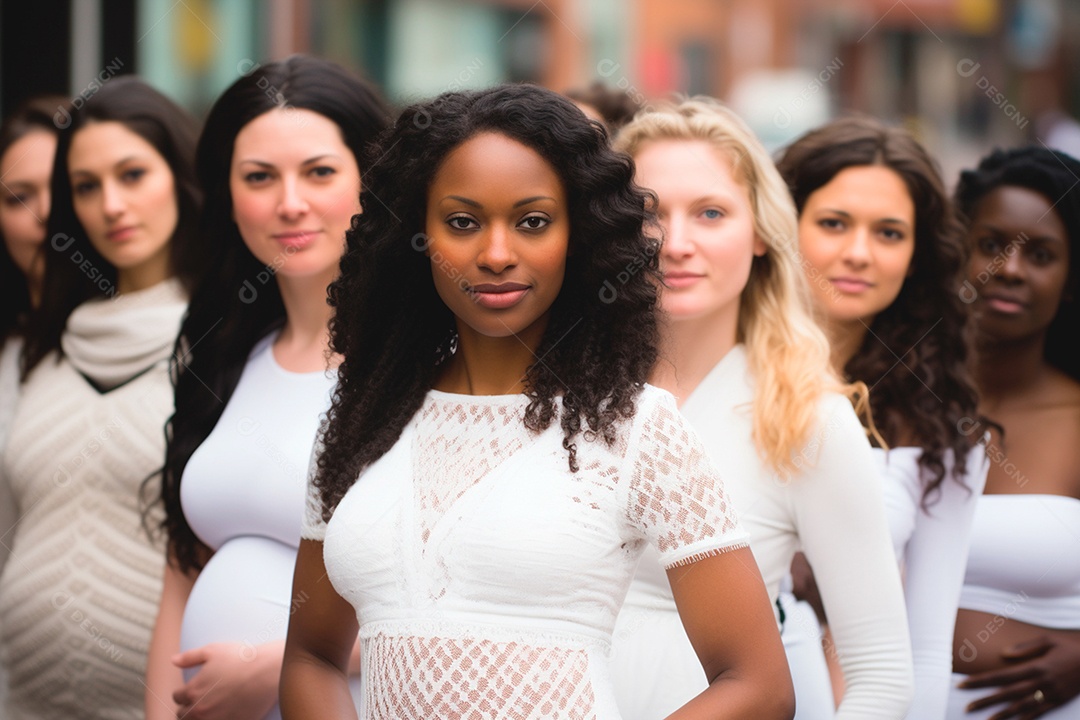 Mulheres grávidas juntas ao ar livre