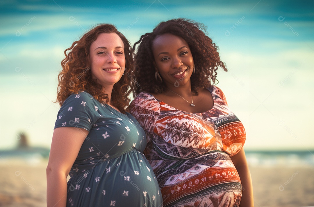 Gestantes reunidas ao ar livre