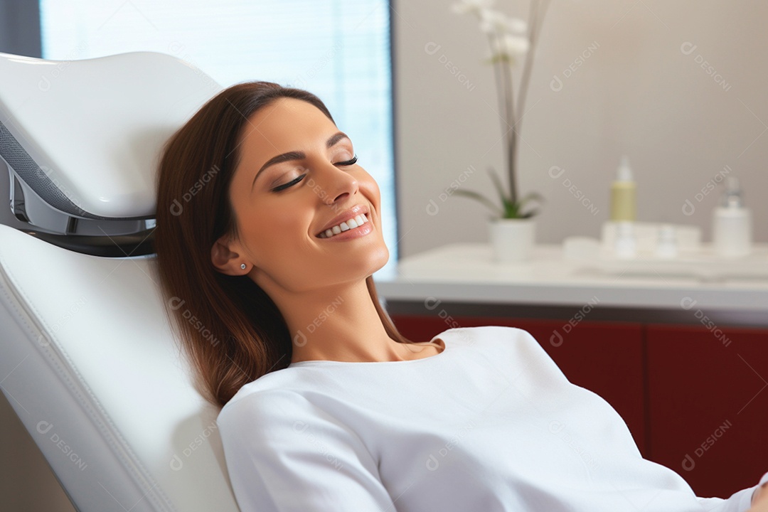 Destacando a aparência rejuvenescida da sessão de cuidados com a pele pós-profissiona