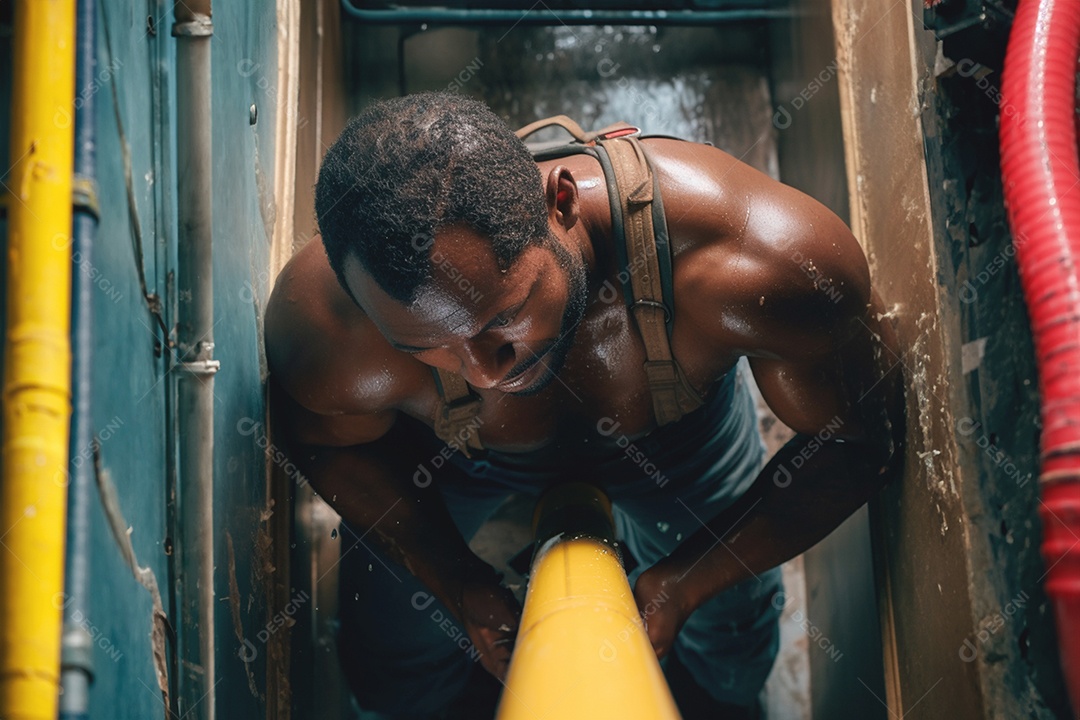 Encanador capaz de consertar canos estourados