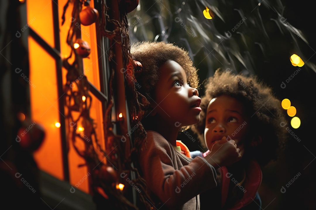 Pessoas com fantasias assustadoras para o Halloween