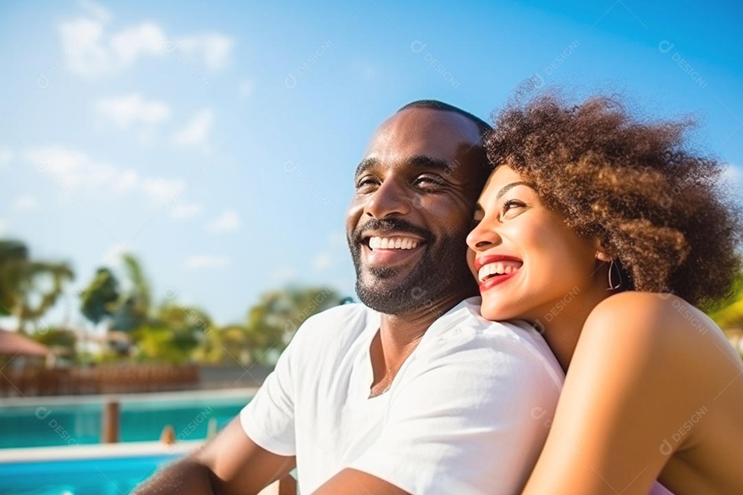 Casal feliz em viagem romântica