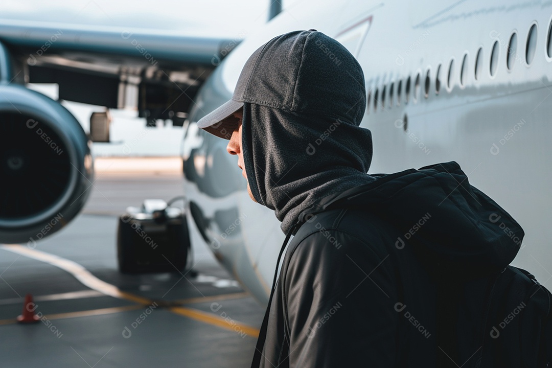 Homem empresário elegante viaja a negócios