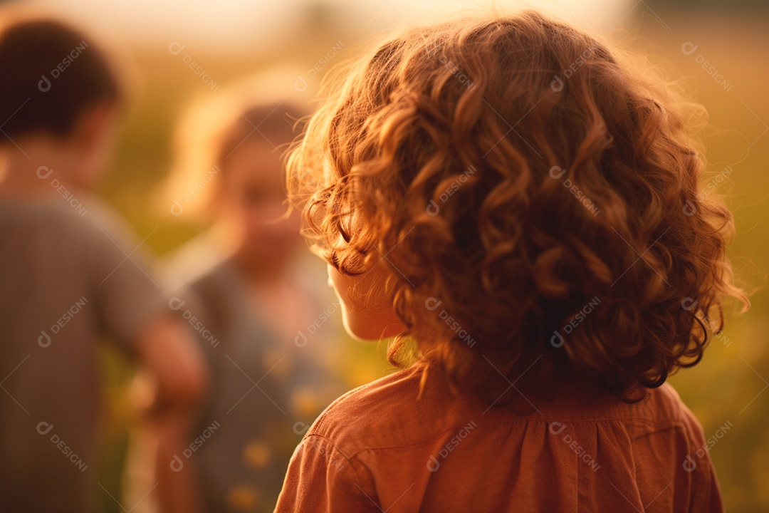 Crianças se divertindo em um campo