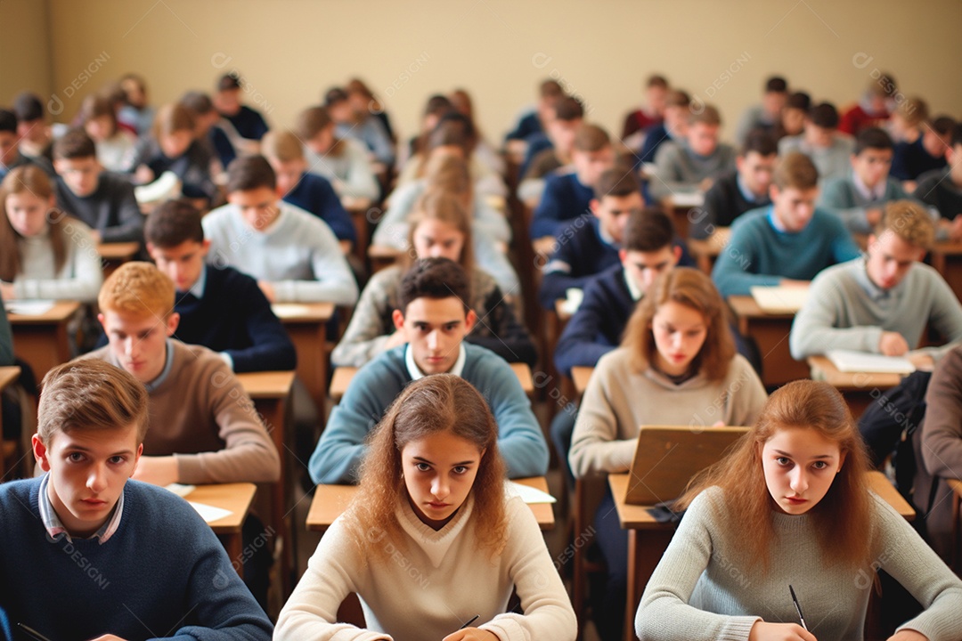 Jovens estudantes em sala de aula valorizando a leitura como elemento essencial