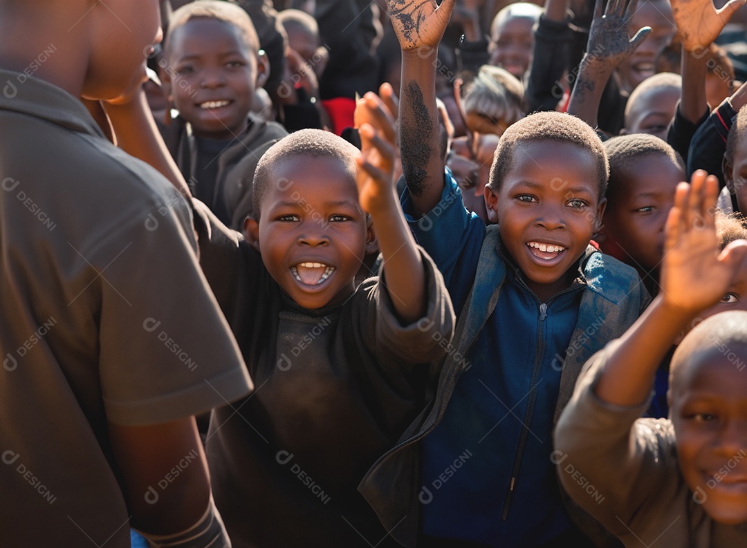 Os afrodescendentes mostram o punho cerrado um sinal de luta pela igualdade