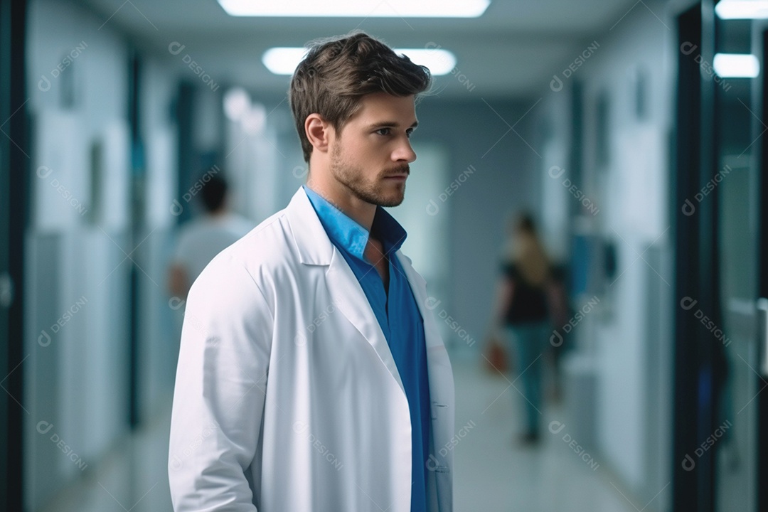 Um médico mantém uma atitude calma e controlada