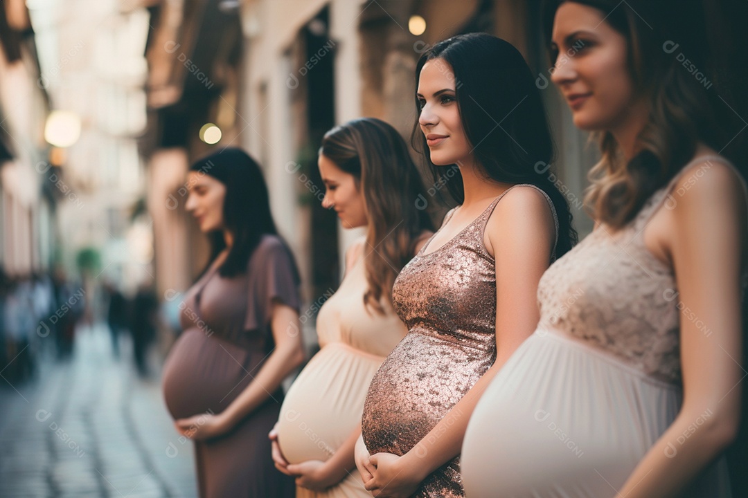 Mulheres grávidas juntas para fotos