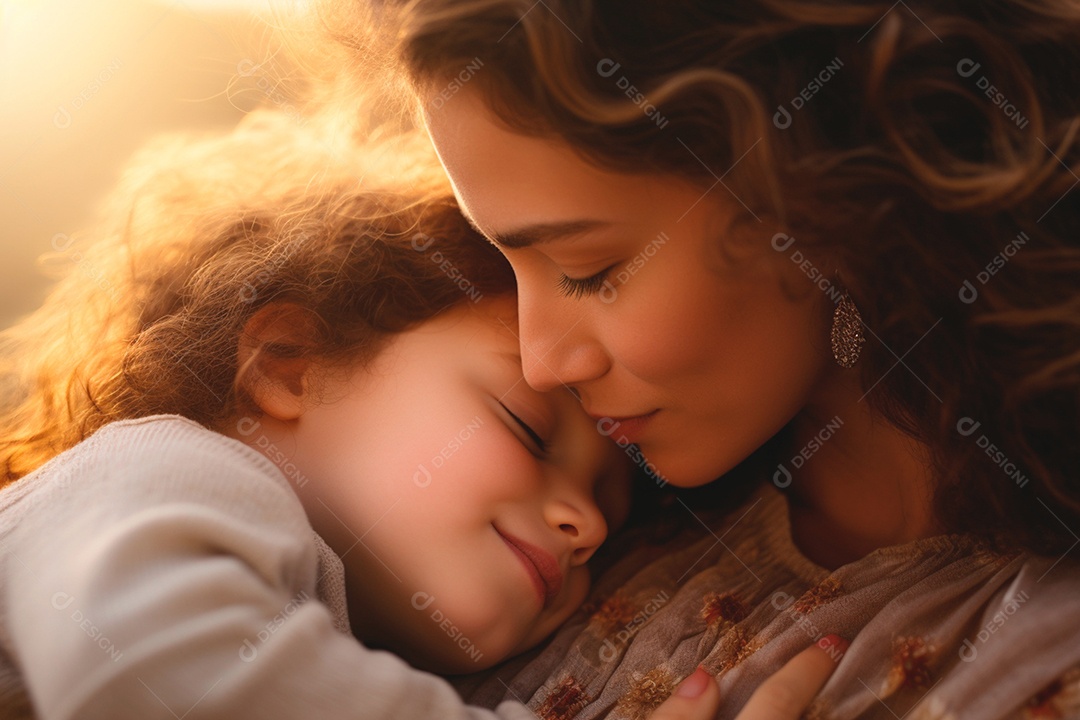 Mãe dando amor e carinho paras eu filho lindo