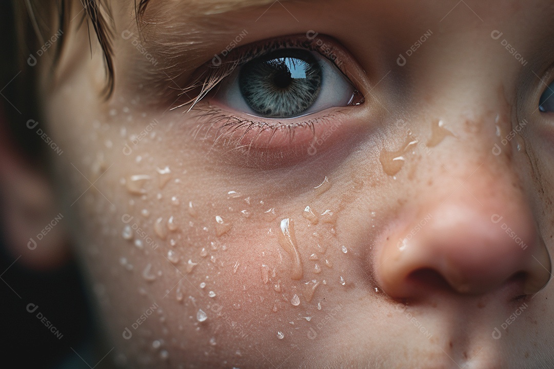 Aparência cativante de um garotinho