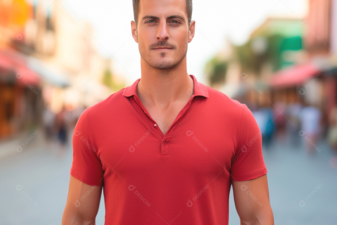 Homem de vermelho consicentização do dia mundial do HIV