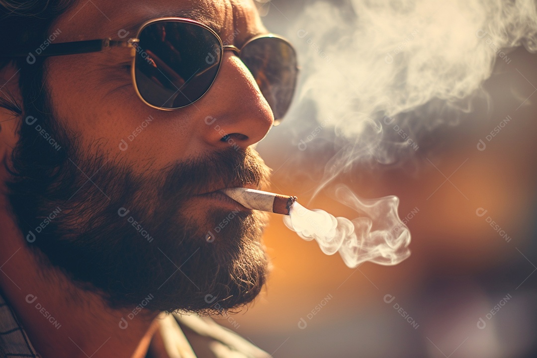 Fumaça de cigarro flutuando no ar