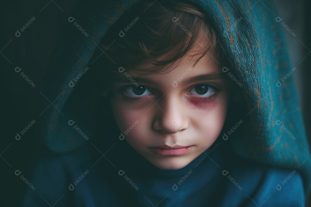 Vulnerabilidade gravada no olhar de uma criança um apelo solene à ação contra o abuso