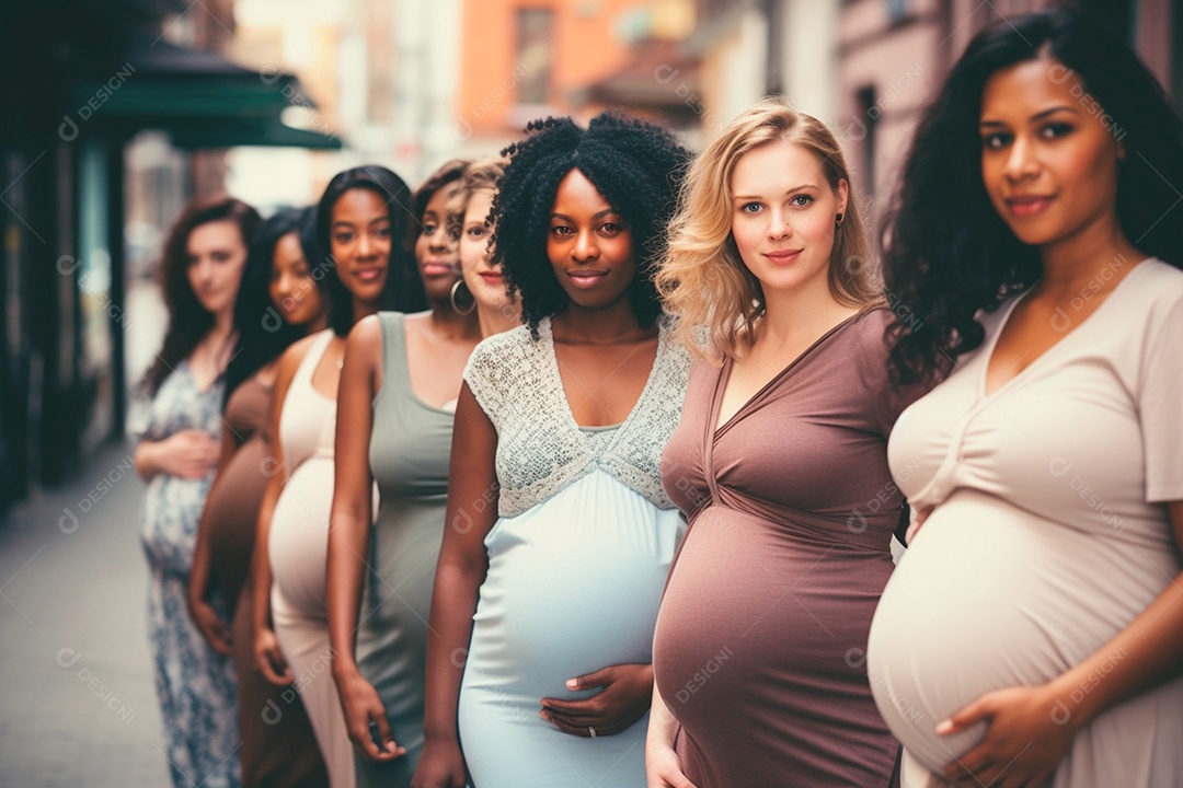 Mulheres lindas grávidas juntas