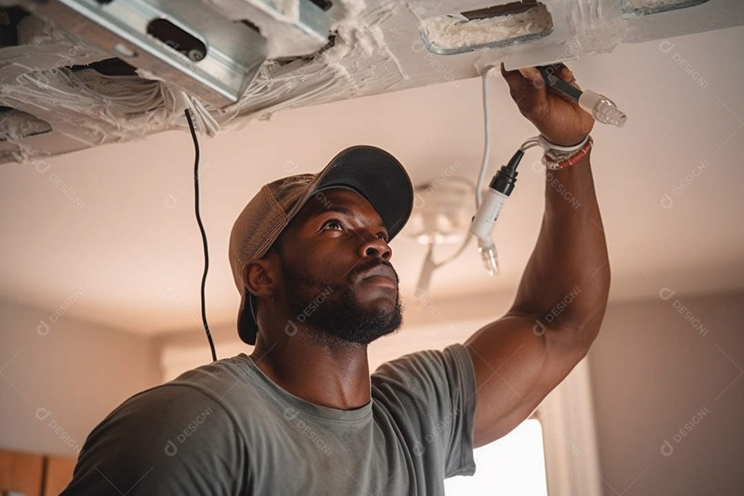 Eletricista automotivo prestando serviços de manutenção elétrica